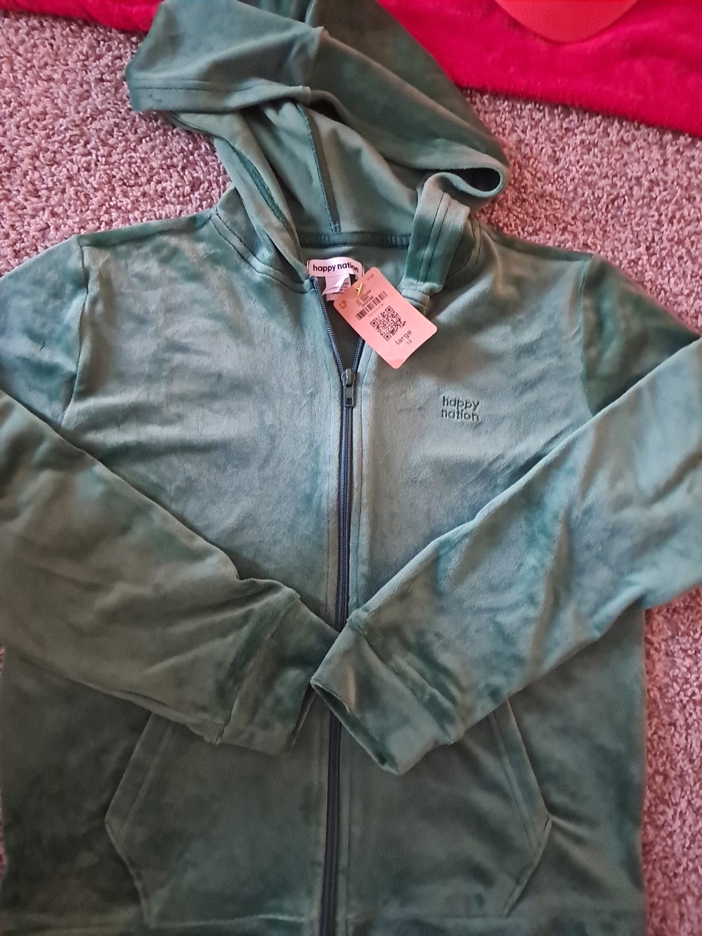 Kids' Green Zip-Up Hoodie Jacket